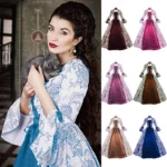 Women’s Medieval Corset Dress – Vintage Victorian Floral Maxi Dress for Cosplay, Parties & Fairycore